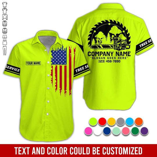 Custom Tree Service Work Shirt: Personalized Arborist, Logging, Landscaping Uniform
