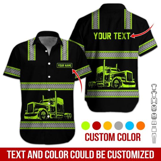Personalized Semi Truck Shirt | Custom Name Workwear Gift
