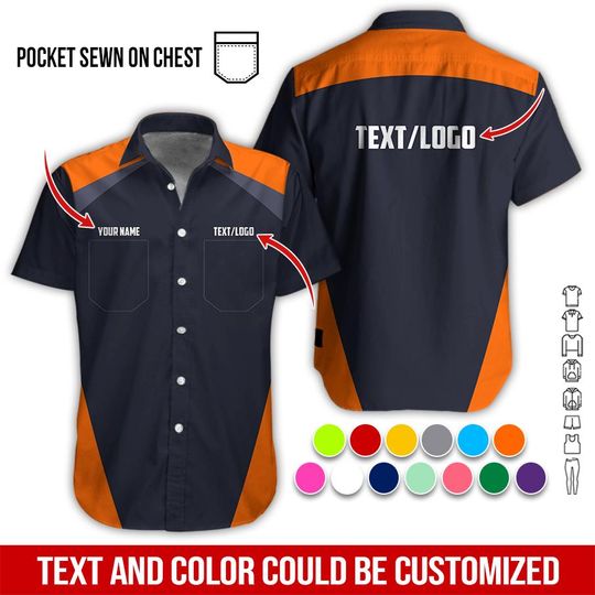 Custom No Pocket Basic Work Shirt: Personalized Workwear  Uniform