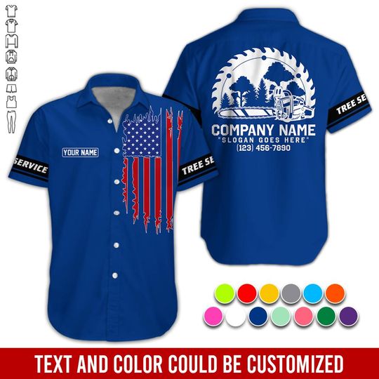 Custom Tree Service Work Shirt: Personalized Arborist, Logging, Landscaping Uniform