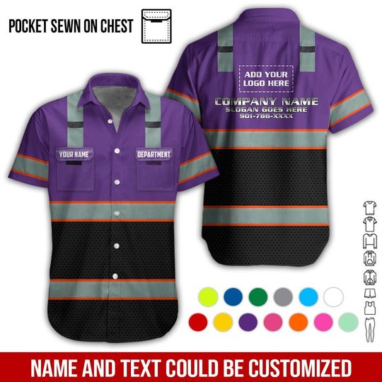 Custom Workwear Shirt | Personalized Uniform, All Over Print