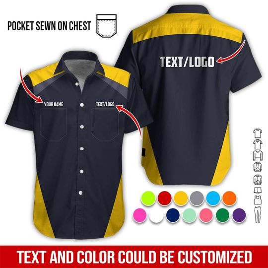 Custom No Pocket Basic Work Shirt: Personalized Workwear  Uniform