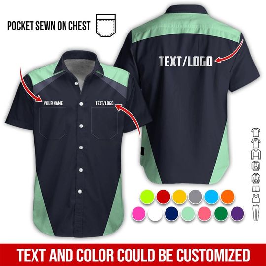 Custom No Pocket Basic Work Shirt: Personalized Workwear  Uniform