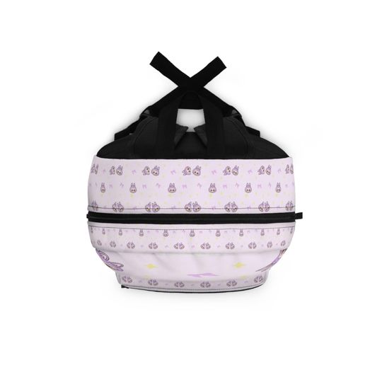 Cute Bunny Pattern Backpack | Pastel Purple Kids School Bag