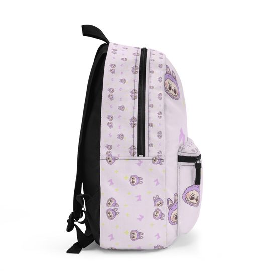 Cute Bunny Pattern Backpack | Pastel Purple Kids School Bag