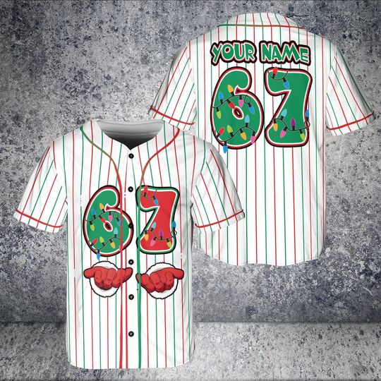Custom Christmas Baseball Jersey, Holiday Team Uniform