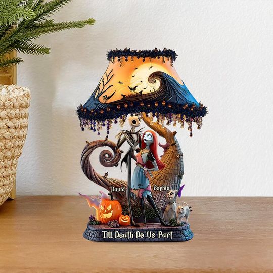 Personalized Gothic Couple Acrylic Plaque Gift, Dark Romantic Decor, Custom Anniversary Sculpture
