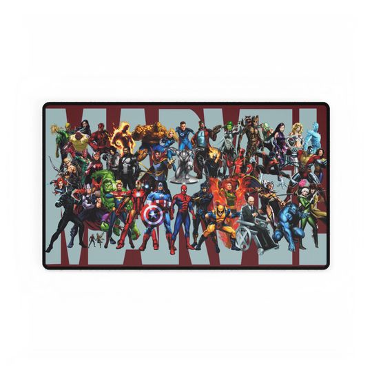 Marvel Heroes Desk Mat - Gaming, Office Decor, Superhero Gift, Writing Pad, Sturdy Mouse Pad