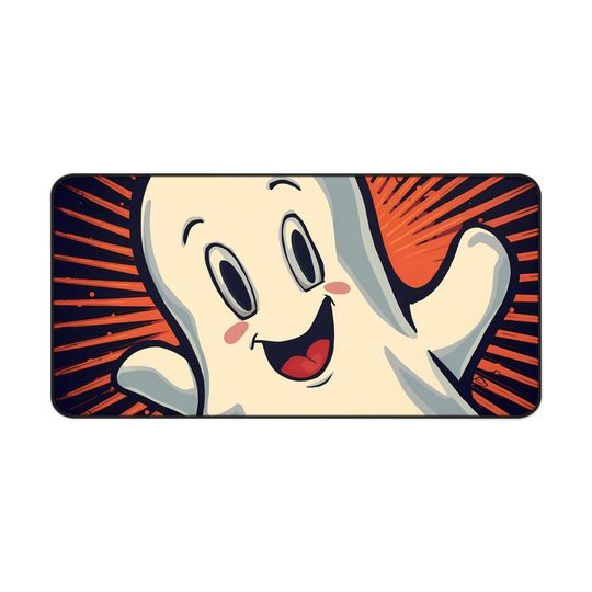 Ghostly Fun Halloween Desk Mat: Playful Workspace Decor