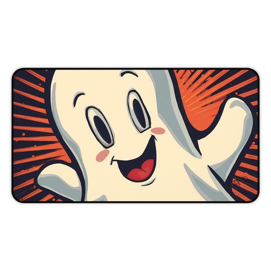 Ghostly Fun Halloween Desk Mat: Playful Workspace Decor