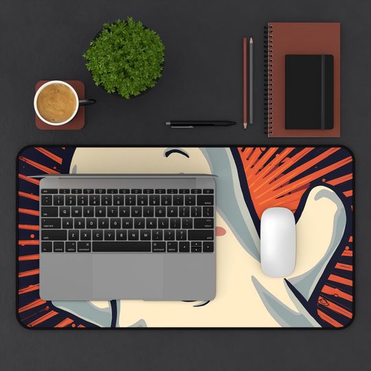 Ghostly Fun Halloween Desk Mat: Playful Workspace Decor
