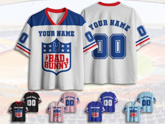 Custom Benito Puerto Rico Football Jerseys,Boricua Benito Bowl LX Halftime 2026 Jersey,V-Neck Top Jerseys Gift for Aldult Youth Toddler