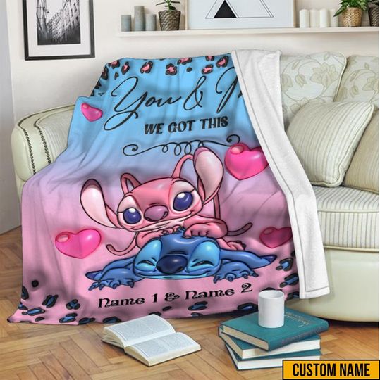 Lilo And Stitch Blanket, Disney Stitch And Angel Blanket