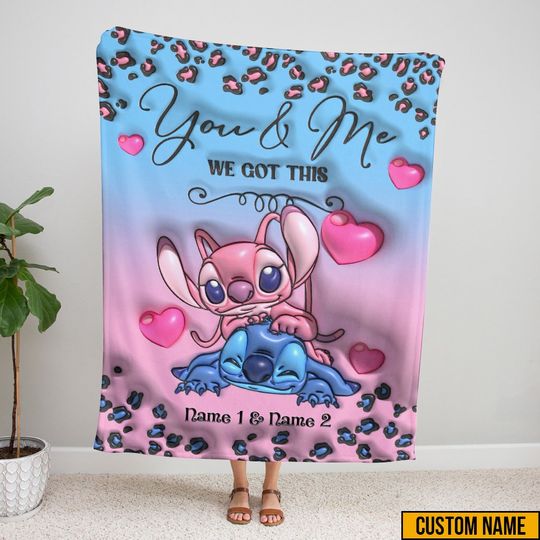 Lilo And Stitch Blanket, Disney Stitch And Angel Blanket