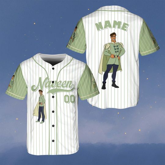 Custom Prince Naveen Baseball Jersey, Disney Princess And The Frog Shirt, Tiana Dr Facilier Ray Louis Jersey, Prince Naveen Royal Shirt