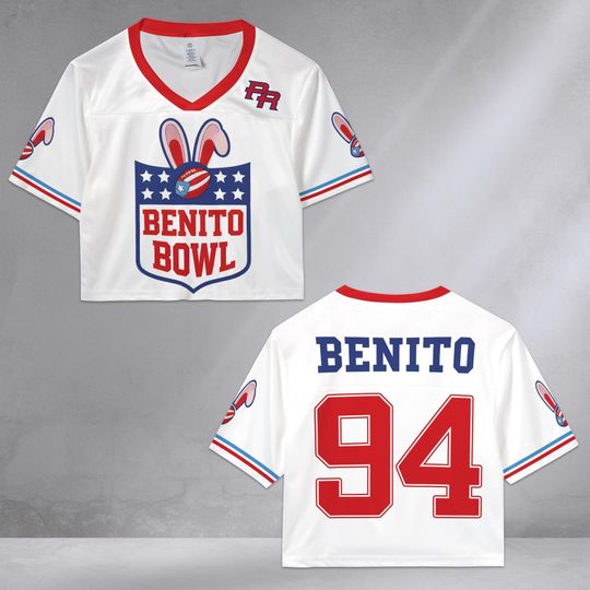 Oversized Benito 94 Mesh Croptop Jersey, Half Time Show Mesh Croptop Jersey for Women