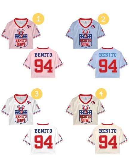 Oversized Benito 94 Mesh Croptop Jersey, Half Time Show Mesh Croptop Jersey for Women