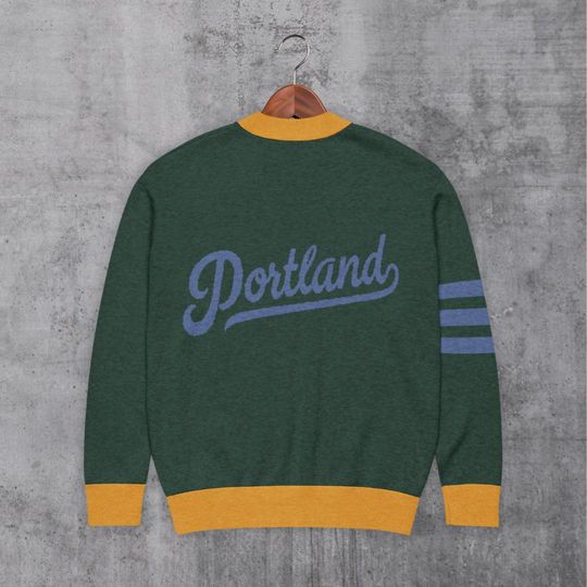 Varsity Cardigan: Portland PNW, Unisex Fit
