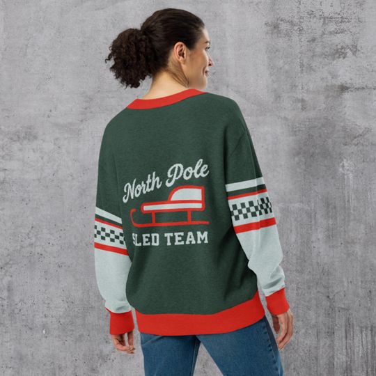 St. Nick Letterman Cardigan  North Pole Sled Team