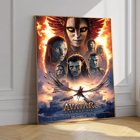 Avatar Fire and Ash Poster, Avatar 3 Movie Poster 2025, Pandora Fantasy Wall Art, Film Poster Print
