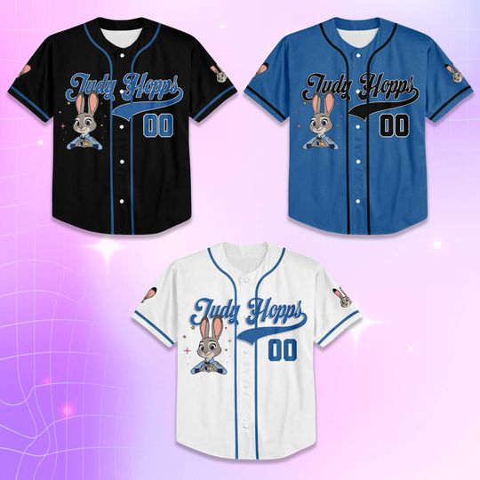 Personalized Judy Hopps Baseball Jersey, Custom Zootopia 2 Baseball Shirt