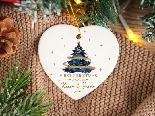 Personalized Christmas Ornaments,Custom Hanging Christmas Ornaments,Personalised New Home Bauble,Ceramic Xmas Tree Decoration,Christmas Gift