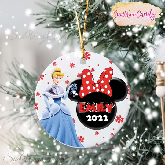 Personalized Cinde Ornament, Princess Ornament, Cinde Gifts, Disney Princess Christmas