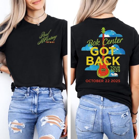 P mccartney Tulsa Got Back Tour Double Sided T-Shirt
