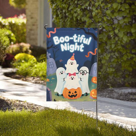 Custom Halloween Garden Flags - Double Sided Outdoor Yard Decorations