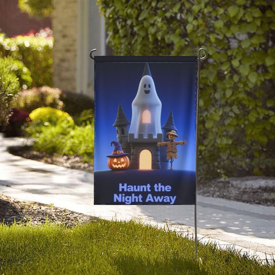 Custom Halloween Garden Flags - Double Sided Outdoor Yard Decorations