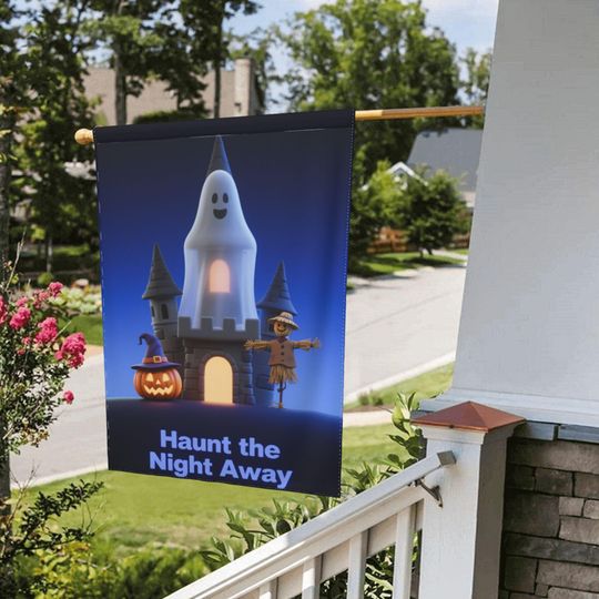 Custom Halloween Garden Flags - Double Sided Outdoor Yard Decorations