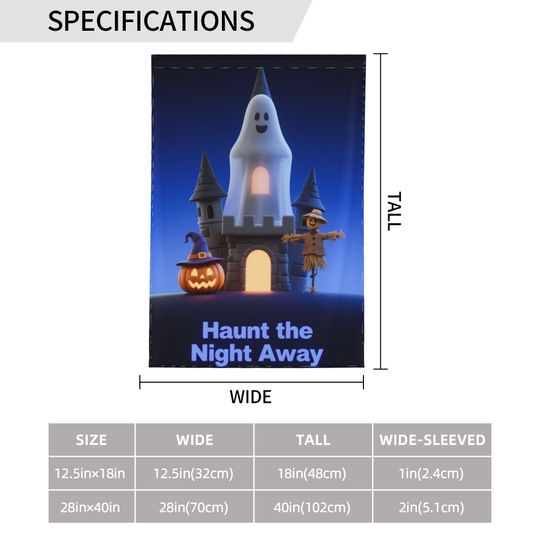 Custom Halloween Garden Flags - Double Sided Outdoor Yard Decorations