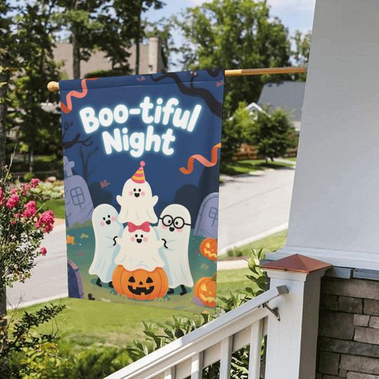 Custom Halloween Garden Flags - Double Sided Outdoor Yard Decorations