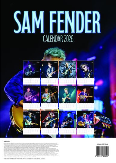 Sam Fender 2026 Calendar