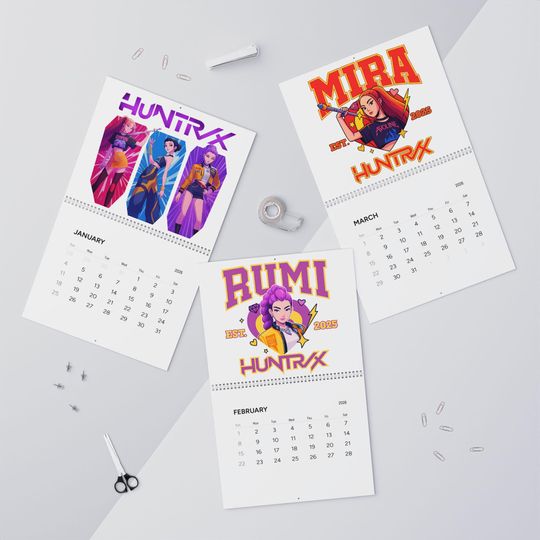 K-Pop Demon Hunters Wall Calendar | 2026 Monthly Anime Art Calendar