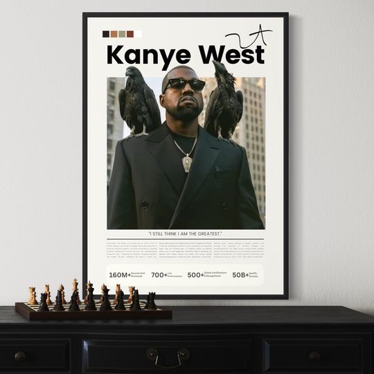 Kanye West Wall Art - Music Studio Vertical Poster