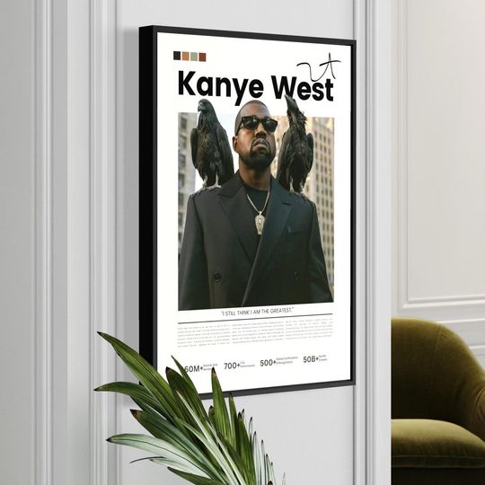 Kanye West Wall Art - Music Studio Vertical Poster