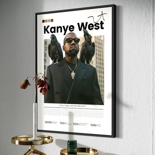 Kanye West Wall Art - Music Studio Vertical Poster