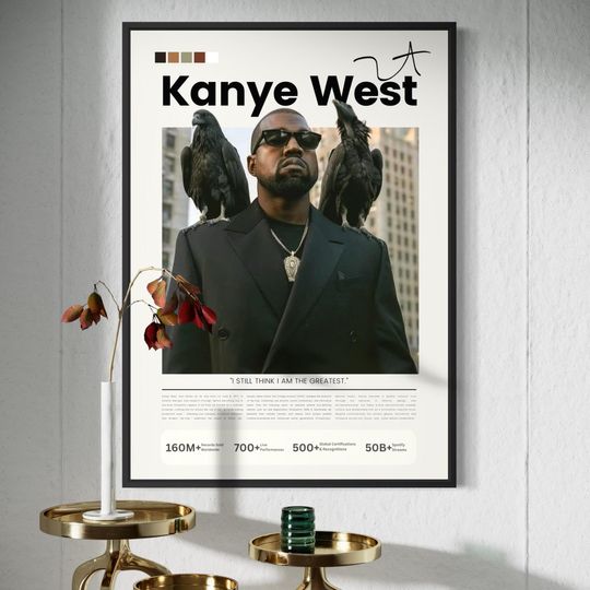 Kanye West Wall Art - Music Studio Vertical Poster