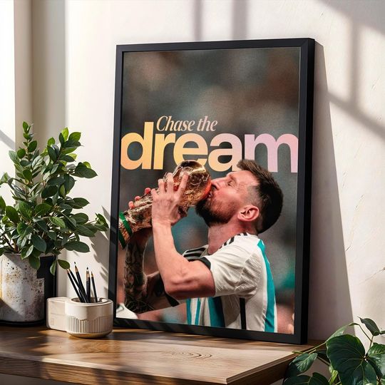 Motivational Poster Messi World Cup
