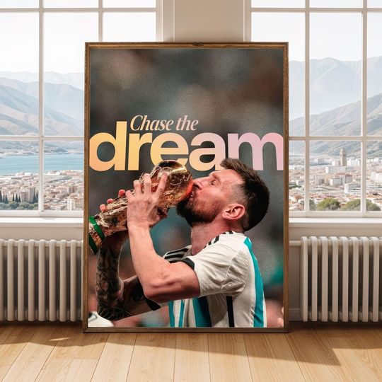 Motivational Poster Messi World Cup