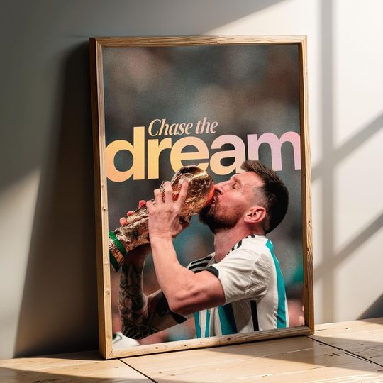 Motivational Poster Messi World Cup