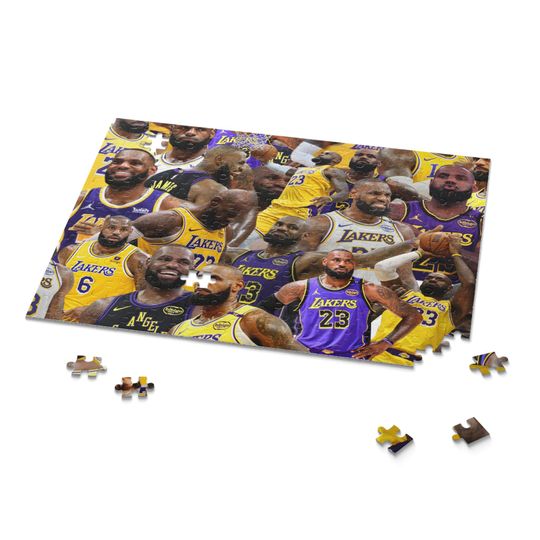 LeBron James Collage Puzzle | Los Angeles Lakers Fan Gift
