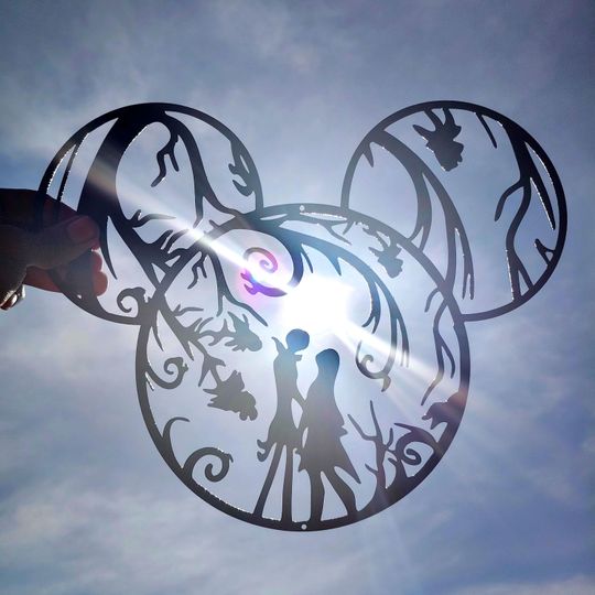 Jack and Sally Metal Sign: Gothic Halloween Home Decor