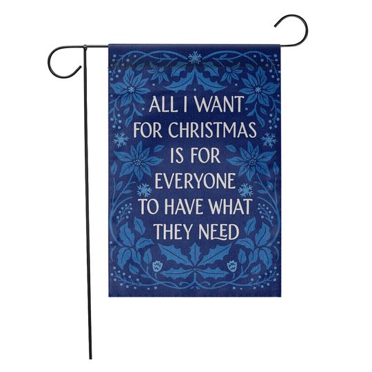 Christmas Kindness Garden Flag  Holiday Linen Decor