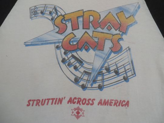 STRAY CATS 1983 tour baseball tee