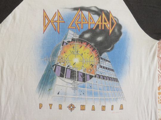 Original DEF LEPPARD 1983 Tour vintage baseball tee