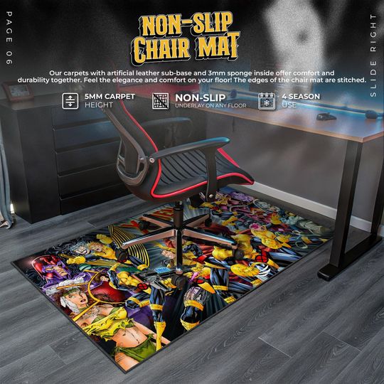 X-Men Marvel Mouse Pad - Wolverine, Cyclops & Storm Comic Desk Mat, Superhero Gaming Mat, Gift for Marvel Fans