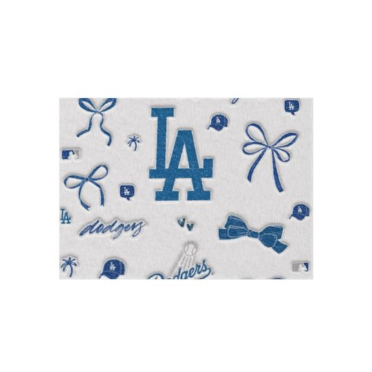 LA Dodgers Outdoor Rug: Polyester Chenille, Non-Slip Game Day Decor