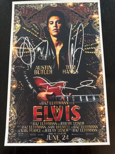 Elvis Signed Movie Poster- Premium Matte Vertical Poster